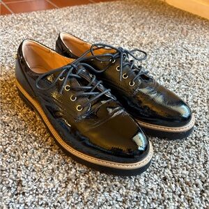 Kelly & Katie Black Patent Leather Oxfords